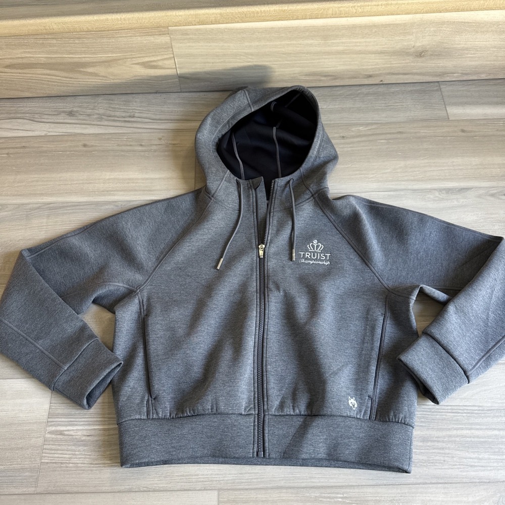 Greyson Truist Championship Golf Full Zip Hooded Sweatshirt‎ Gray Grey Women's M